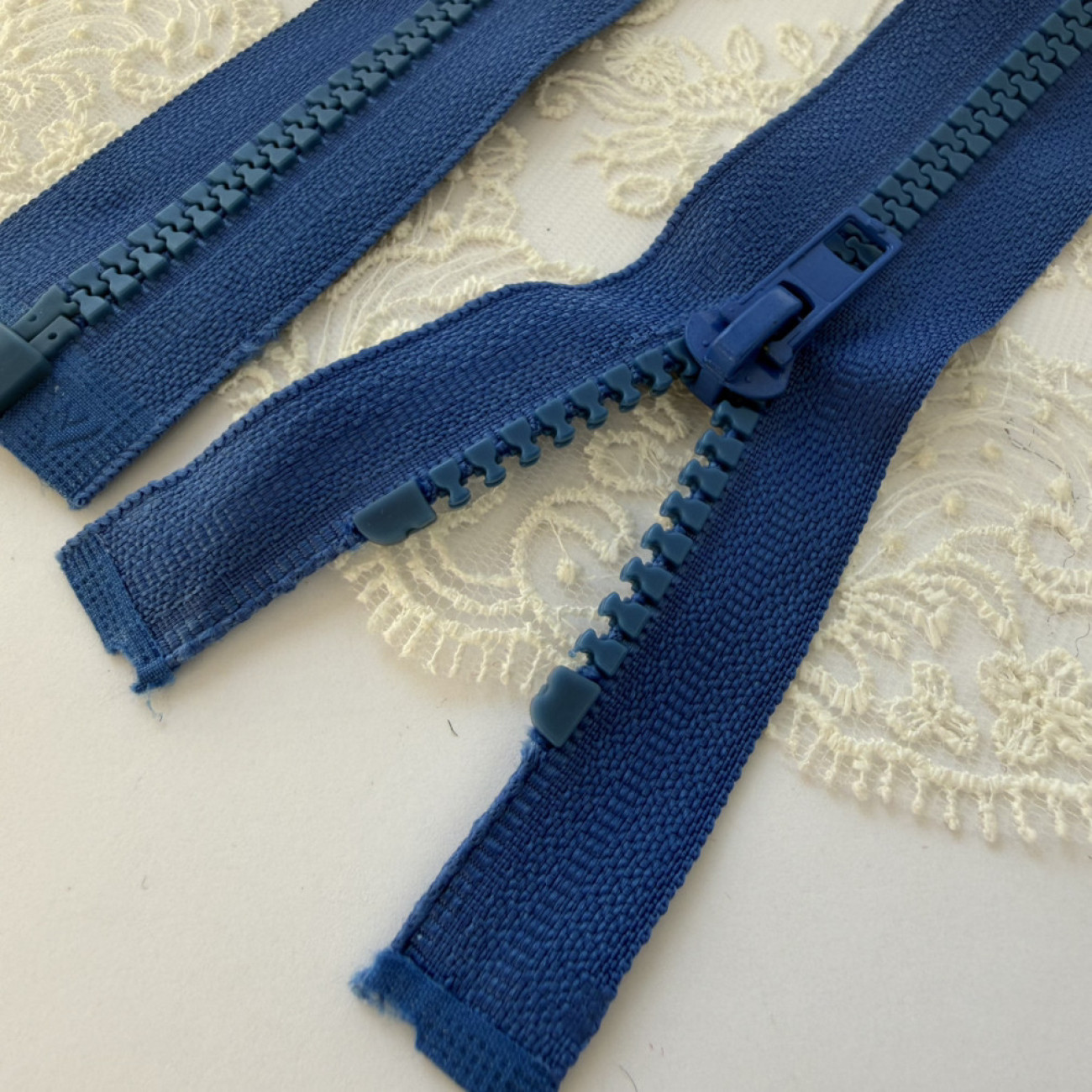 Тракторна блискавка роз'ємна , 55 см, синя