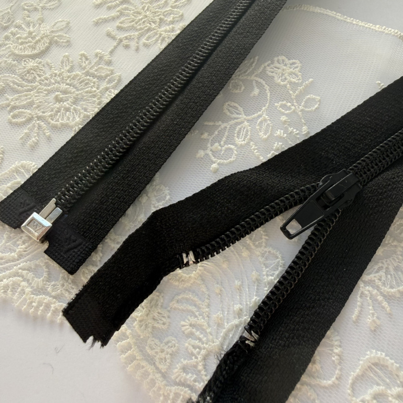 Вита блискавка роз'ємна, 55 см, чорна