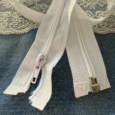 Вита блискавка роз'ємна, 55 см, біла