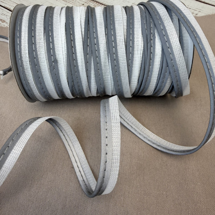 Кант світловідбиваючий вшивний 13 мм — для одягу, сумок і аксесуарів