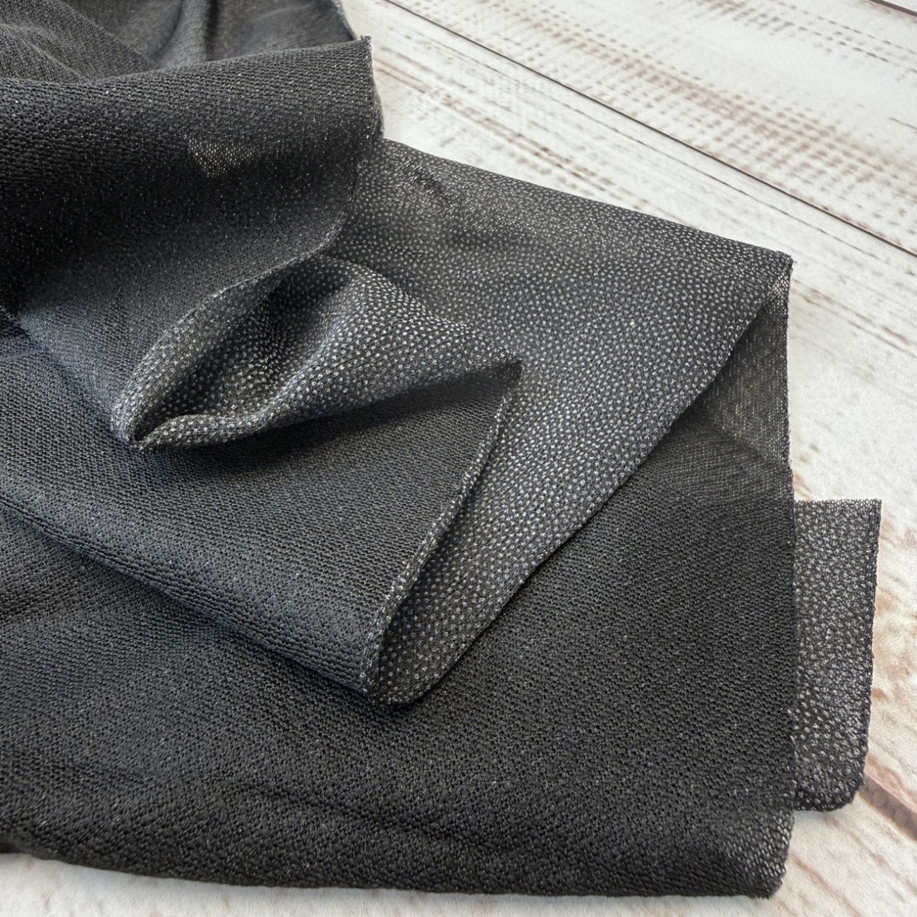 Дублерин клейовий Стрейчовий чорний 150 см