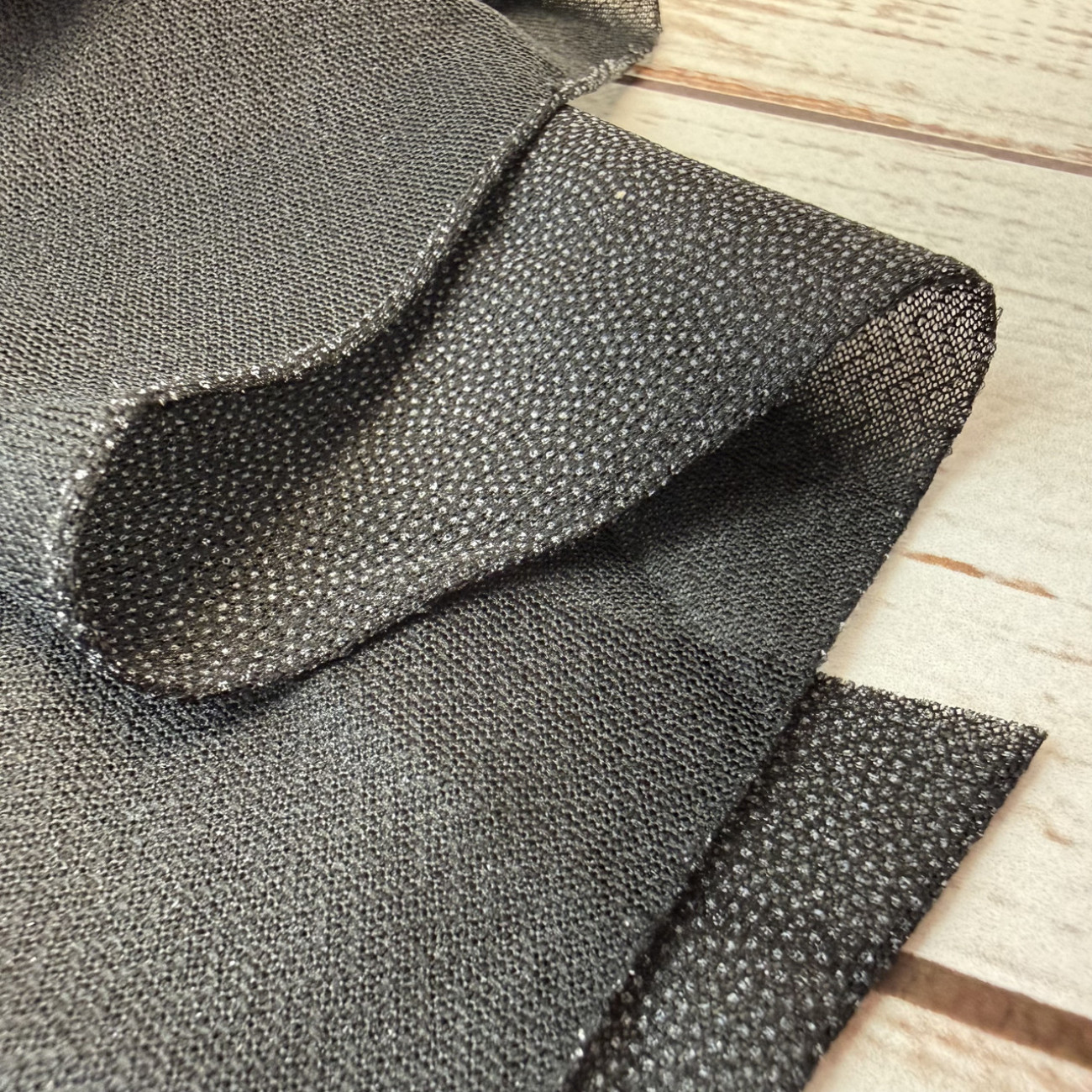 Дублерин клейовий Стрейчовий чорний 150 см