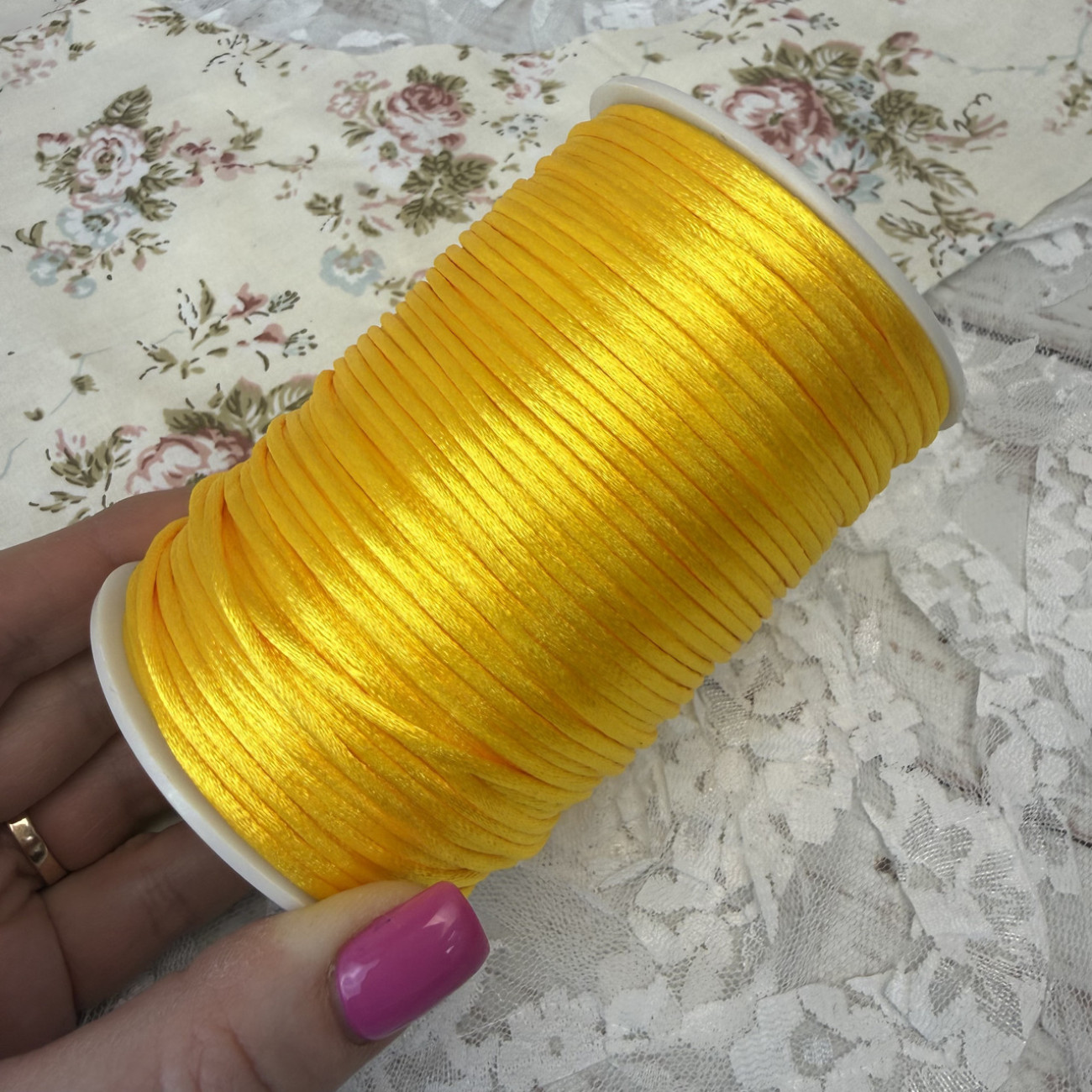 Шнур корсетний 3 мм, жовтий