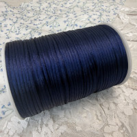 Шнур корсетний 3 мм, темно-синій, моток 90 м
