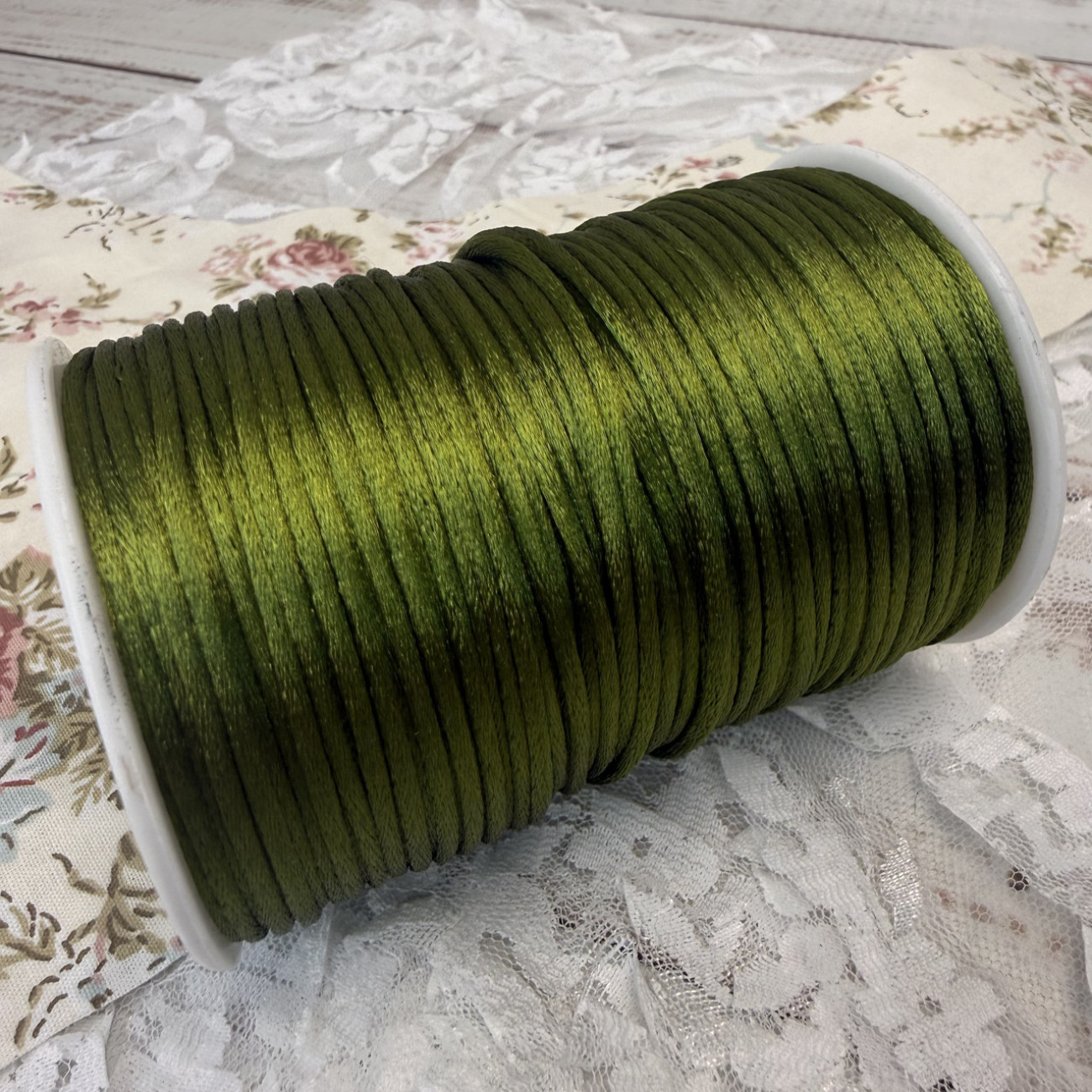 Шнур корсетний 3 мм, оливковий