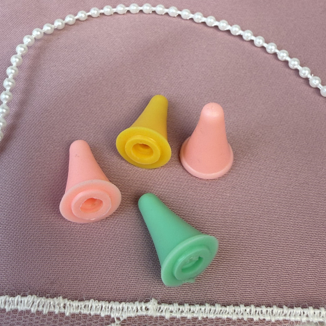 Силіконові накінечники для спиць (2 шт) — стопери для в’язання