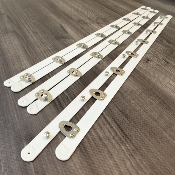 Бюск корсетний білий, 40 см, 8 застібок