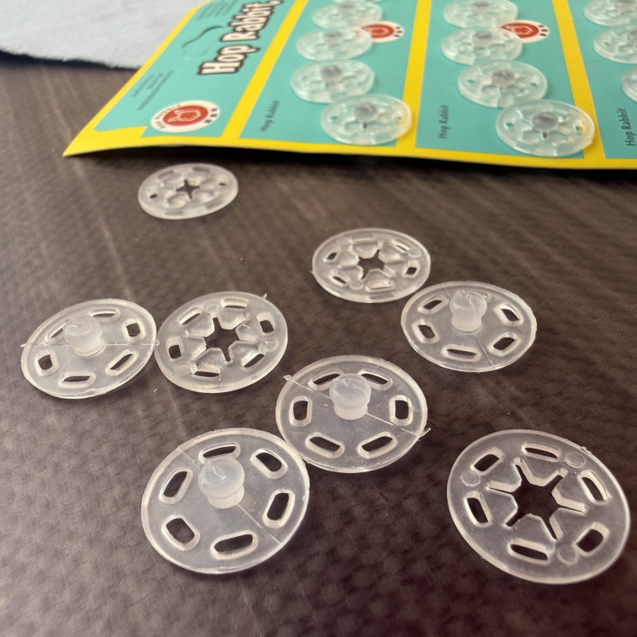 Набір кнопок пришивних пластикових 15 мм прозорих (6шт)