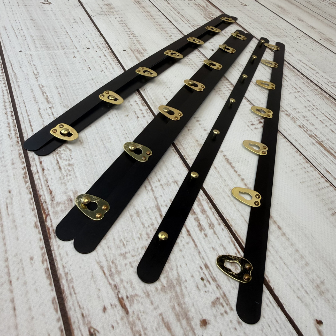 Бюск корсетний чорний, 35 см, 7 застібок золото