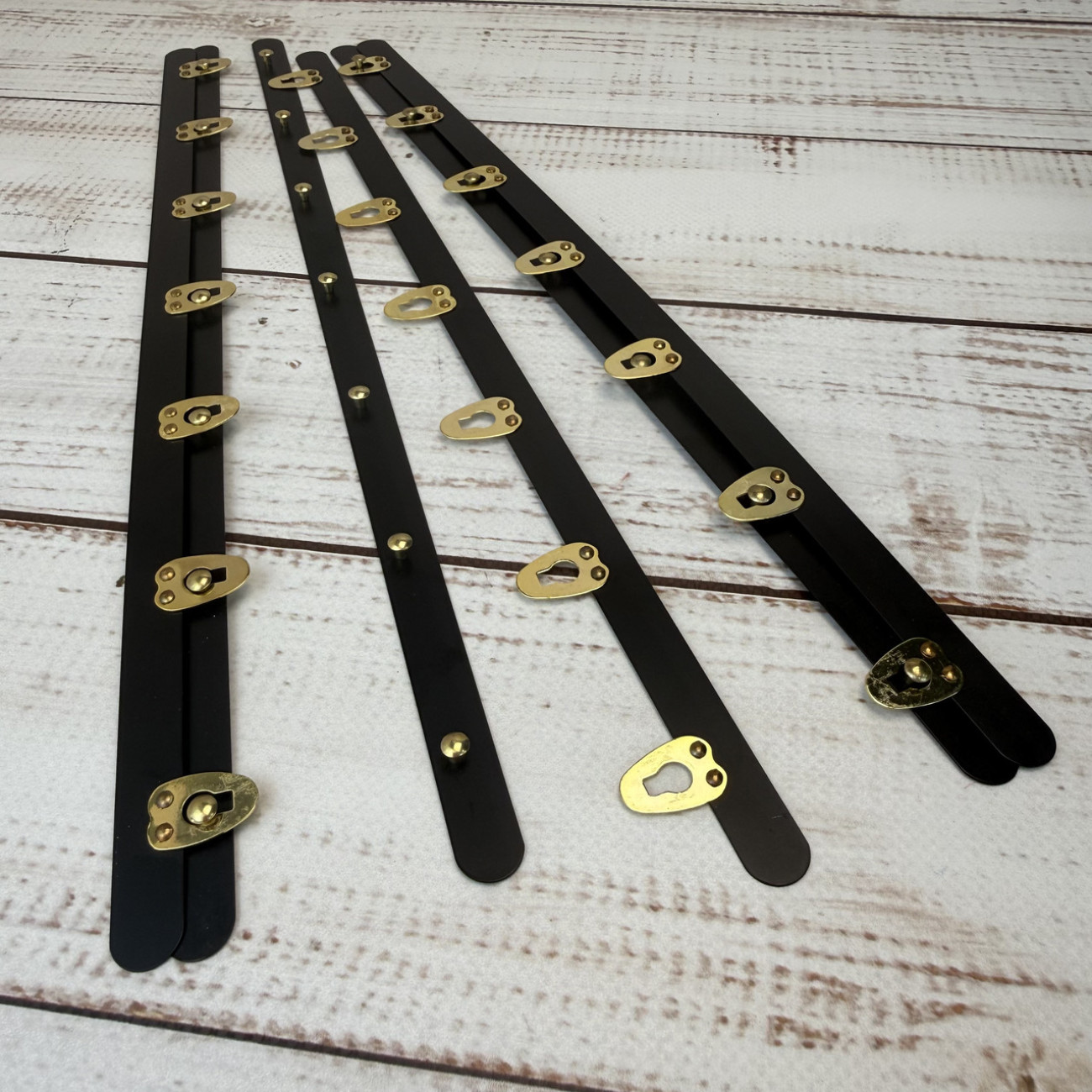 Бюск корсетний чорний, 35 см, 7 застібок золото