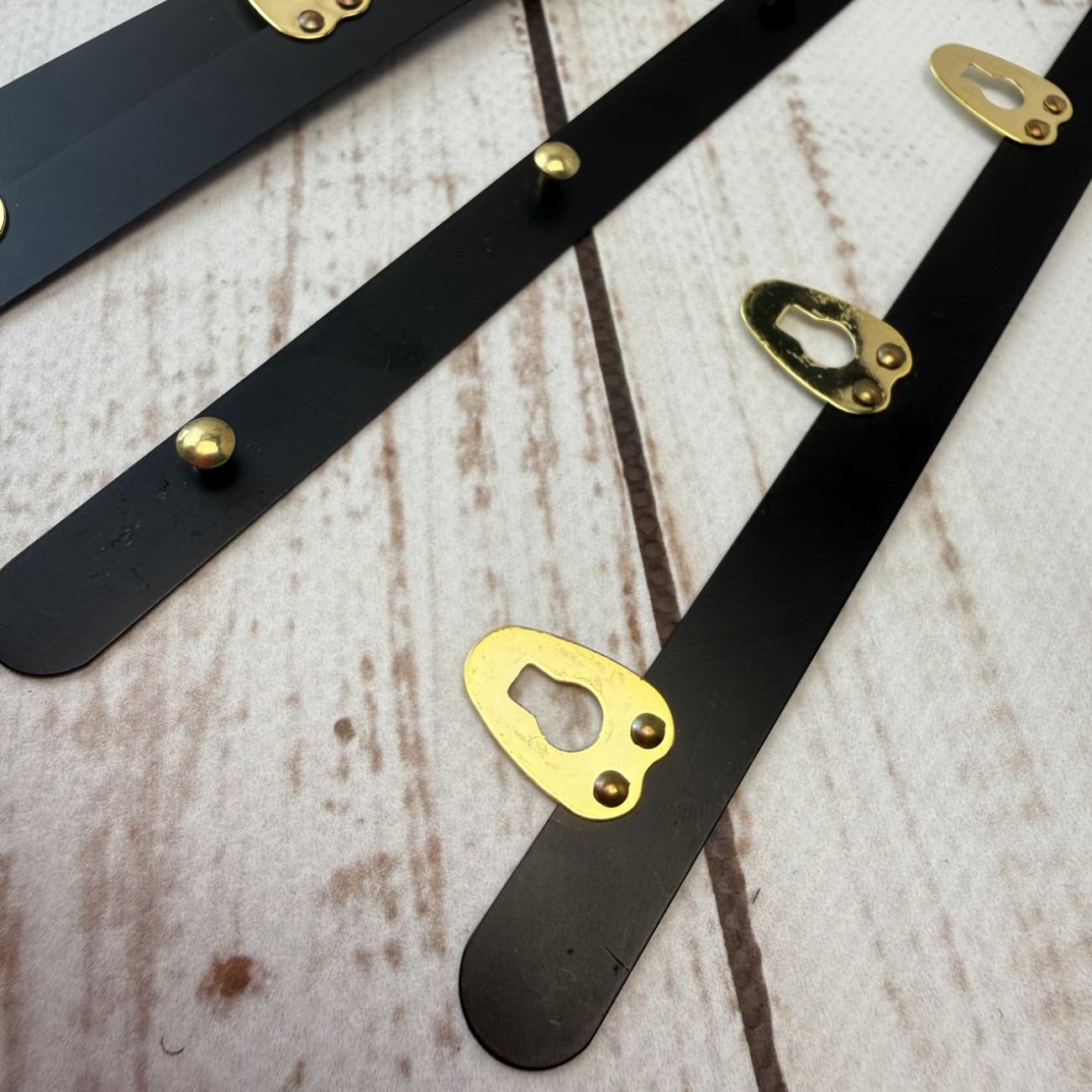 Бюск корсетний чорний, 35 см, 7 застібок золото