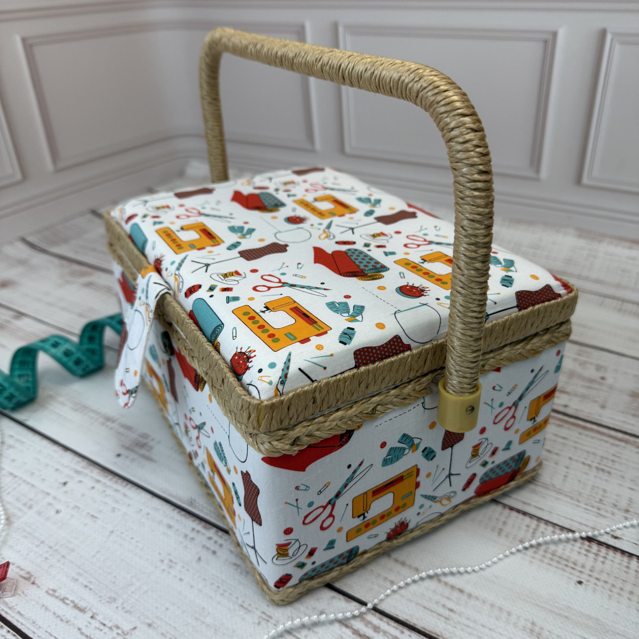 Скринька для рукоділля зі швейним малюнком, розмір M