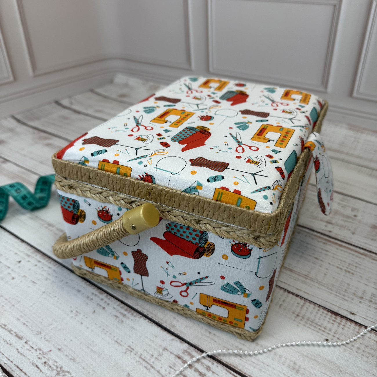 Скринька для рукоділля зі швейним малюнком, розмір M