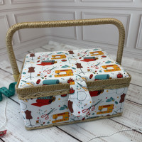 Скринька для рукоділля зі швейним малюнком, розмір M