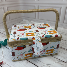 Скринька для рукоділля зі швейним малюнком, розмір M