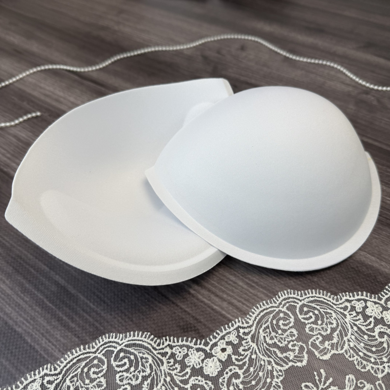 Корсетні чашки класичні з пушапом, розмір XXL, білі