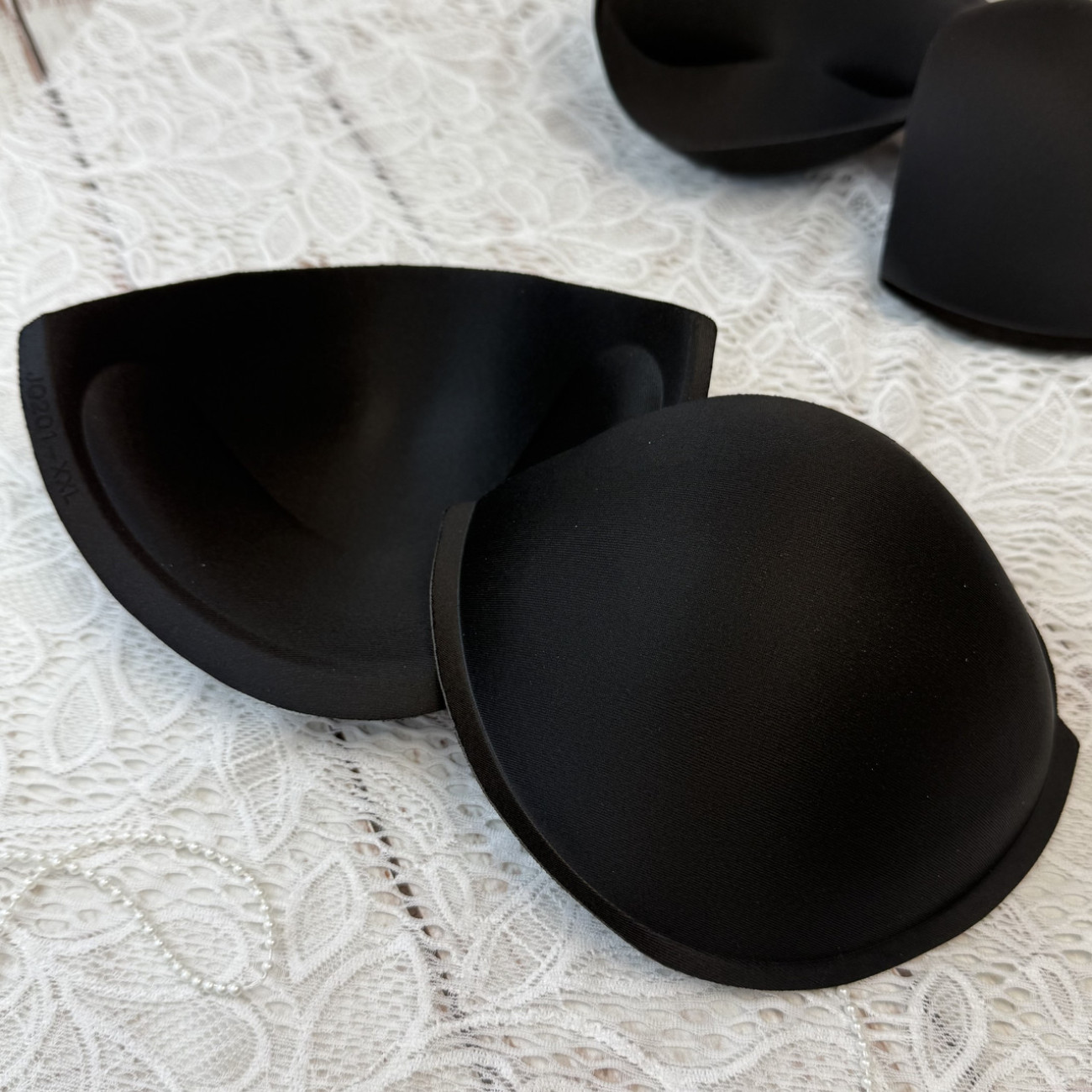 Корсетні чашки класичні з пушапом, розмір XXL, чорні