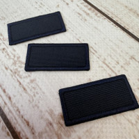 Нашивка клейова (термоаплікація) прямокутна темно-синя 42×20 мм