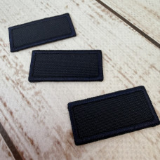 Нашивка клейова (термоаплікація) прямокутна темно-синя 42×20 мм