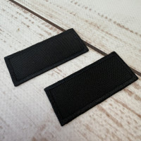 Нашивка клейова (термоаплікація) прямокутна чорна 55×23 мм