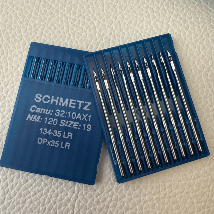 Голки Schmetz 134-35 LR (DPx35 LR) №120 для промислових швейних машин — для шкіри та декоративного шва