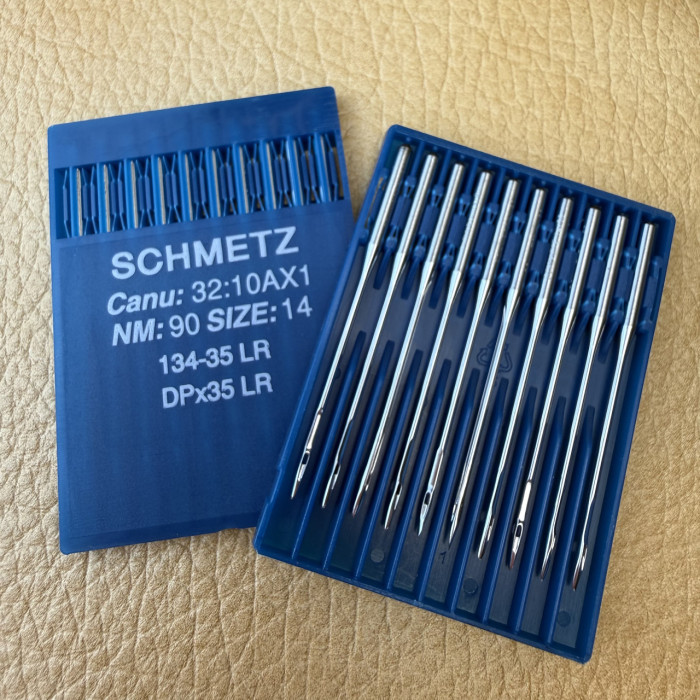 Голки Schmetz 134-35 LR (DPx35 LR) №90 для промислових швейних машин — для шкіри та декоративного шва