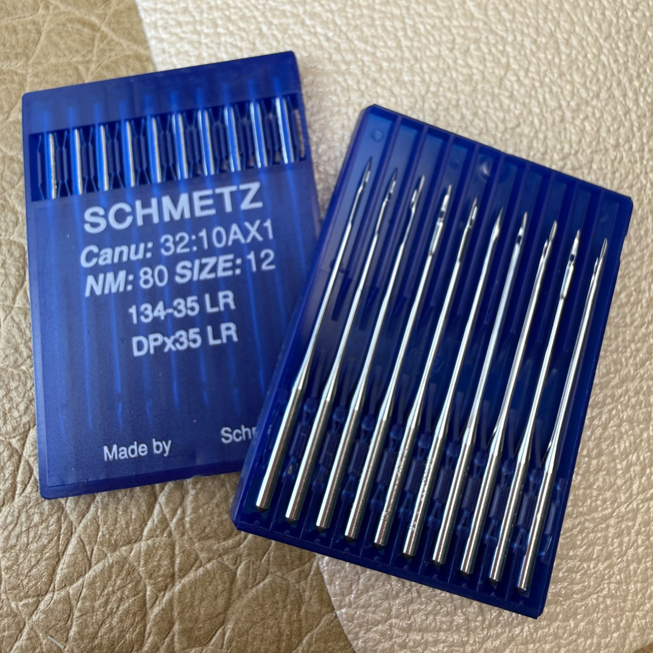 Голки Schmetz 134-35 LR (DPx35 LR) №80 для промислових швейних машин — для шкіри та декоративного шва