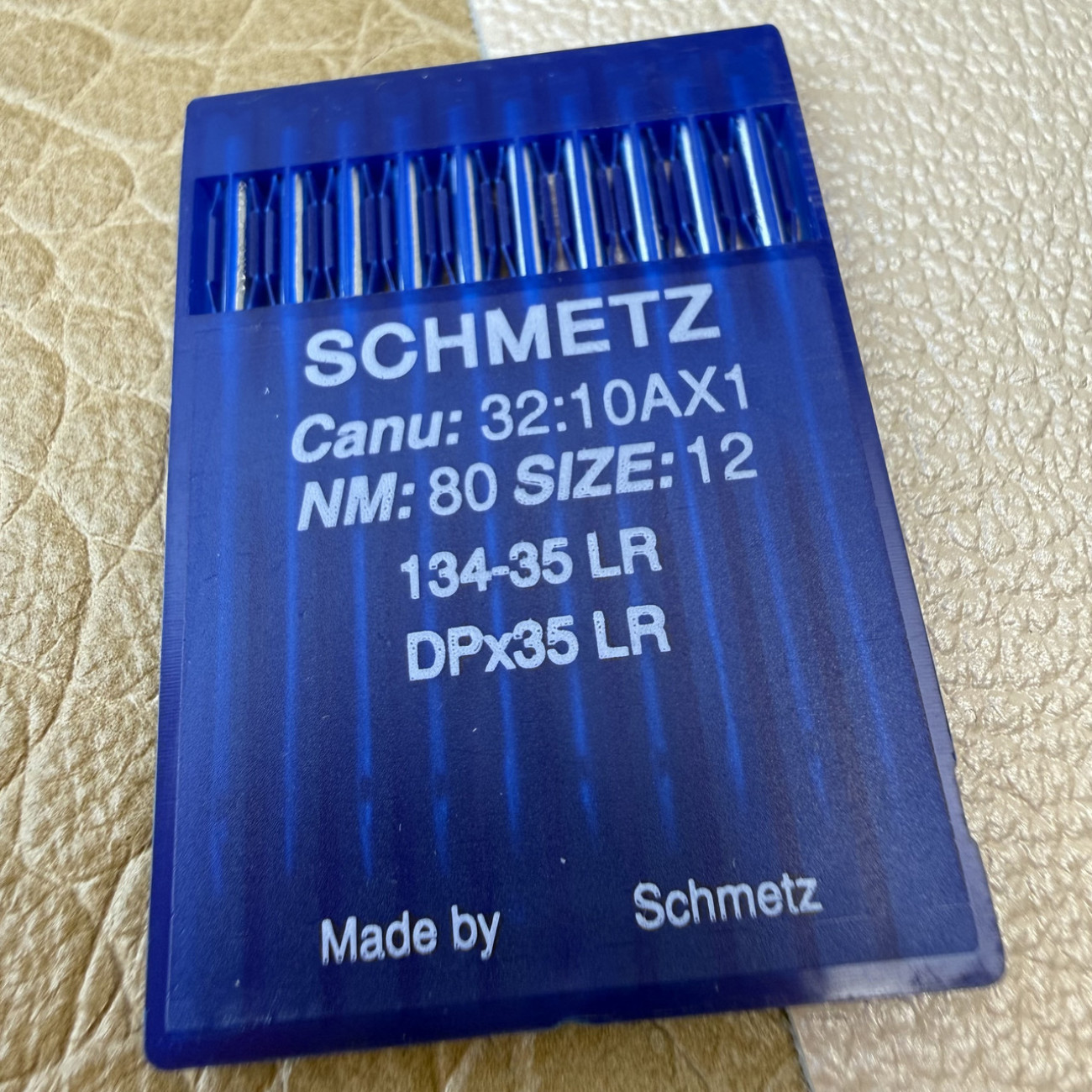 Голки Schmetz 134-35 LR (DPx35 LR) №80 для промислових швейних машин — для шкіри та декоративного шва