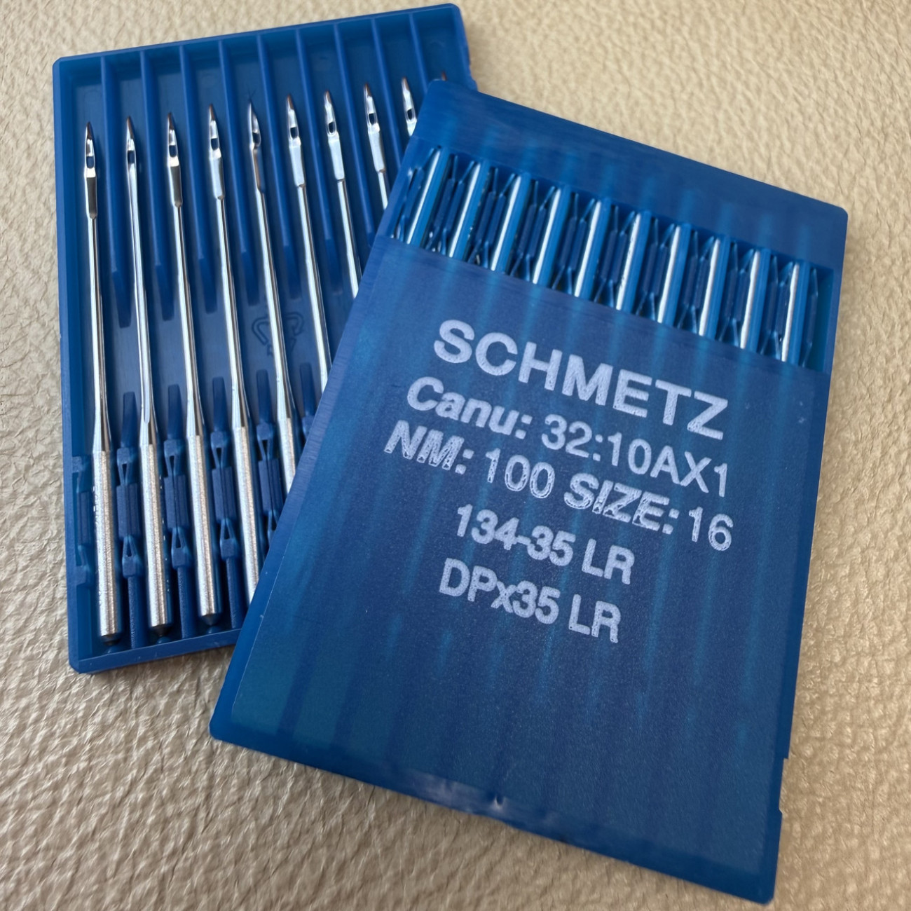 Голки Schmetz 134-35 LR (DPx35 LR) №100 для промислових швейних машин — для шкіри та декоративного шва